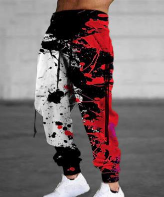 Pantalones deportivos urbanos con cordón y estampado digital – 4 colores