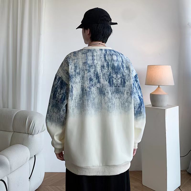 Polerón urbano cuello redondo efecto tie-dye para hombre – 4 colores