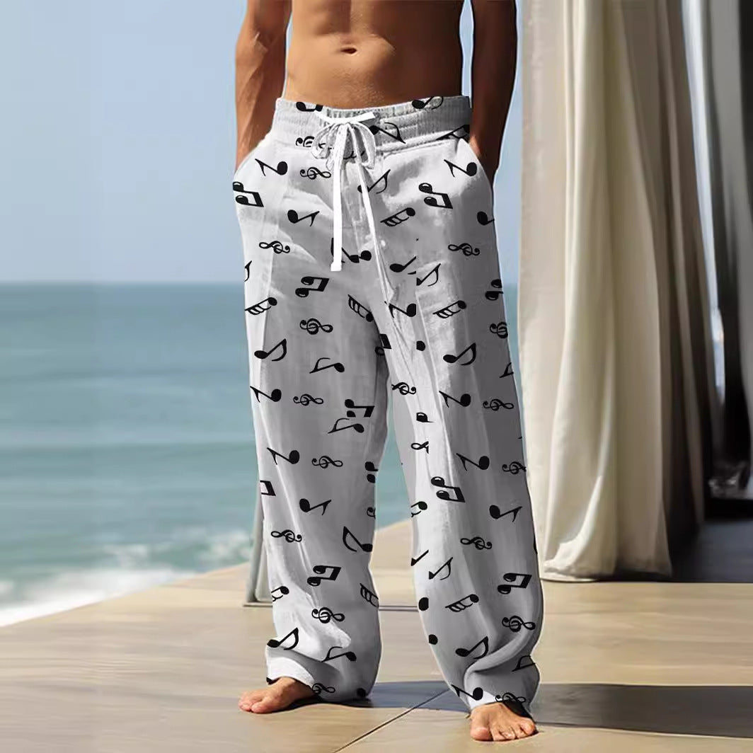 Pantalones rectos de otoño con estampado digital 3D vintage – 13 diseños