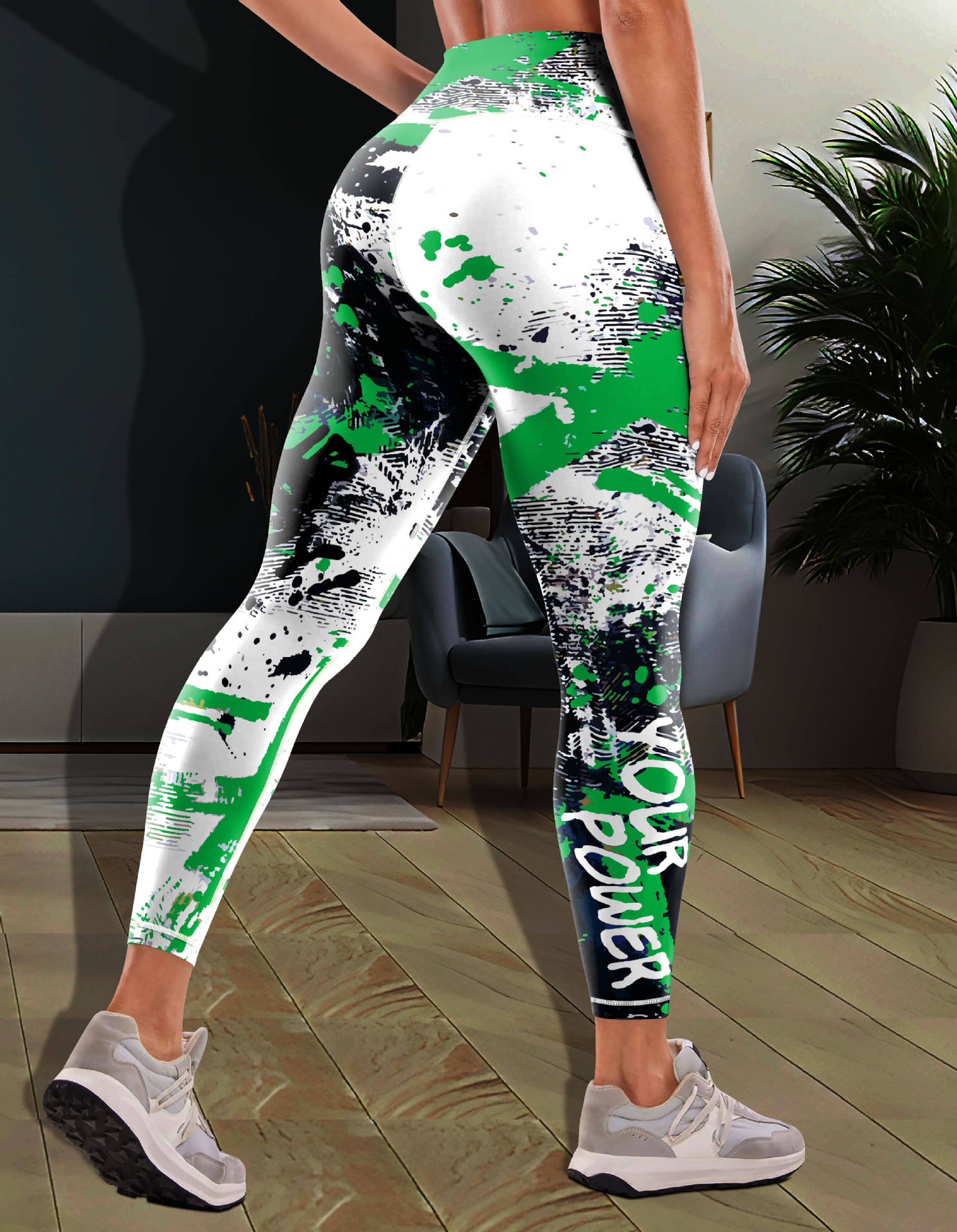 Leggings fitnes ajustados de cintura alta con estampado - 16 Diseños diferentes
