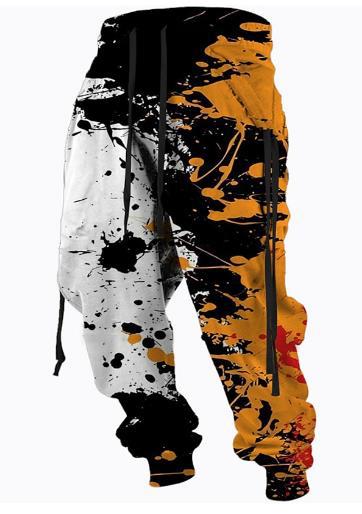 Pantalones deportivos urbanos con cordón y estampado digital – 4 colores