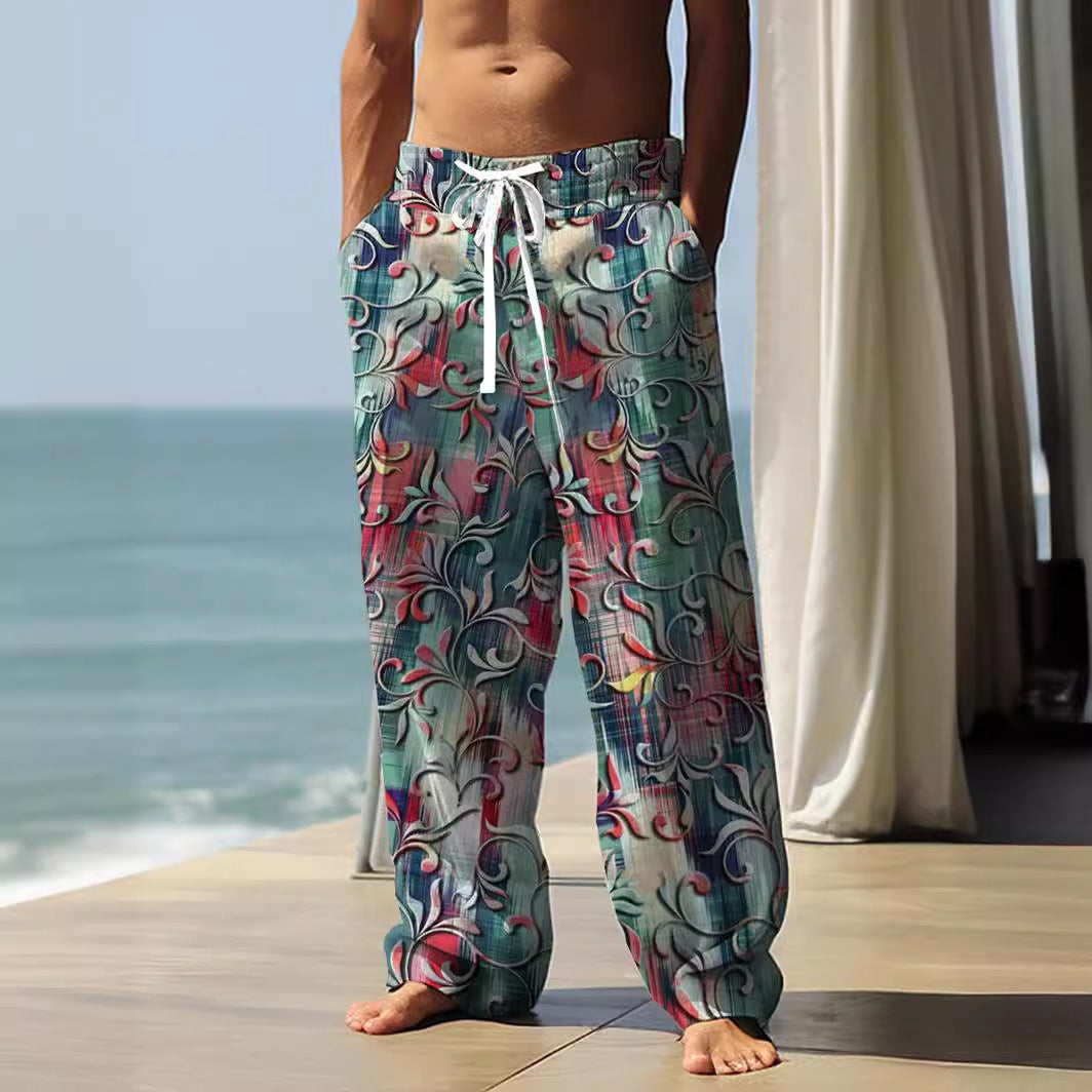 Pantalones rectos de otoño con estampado digital 3D vintage – 13 diseños