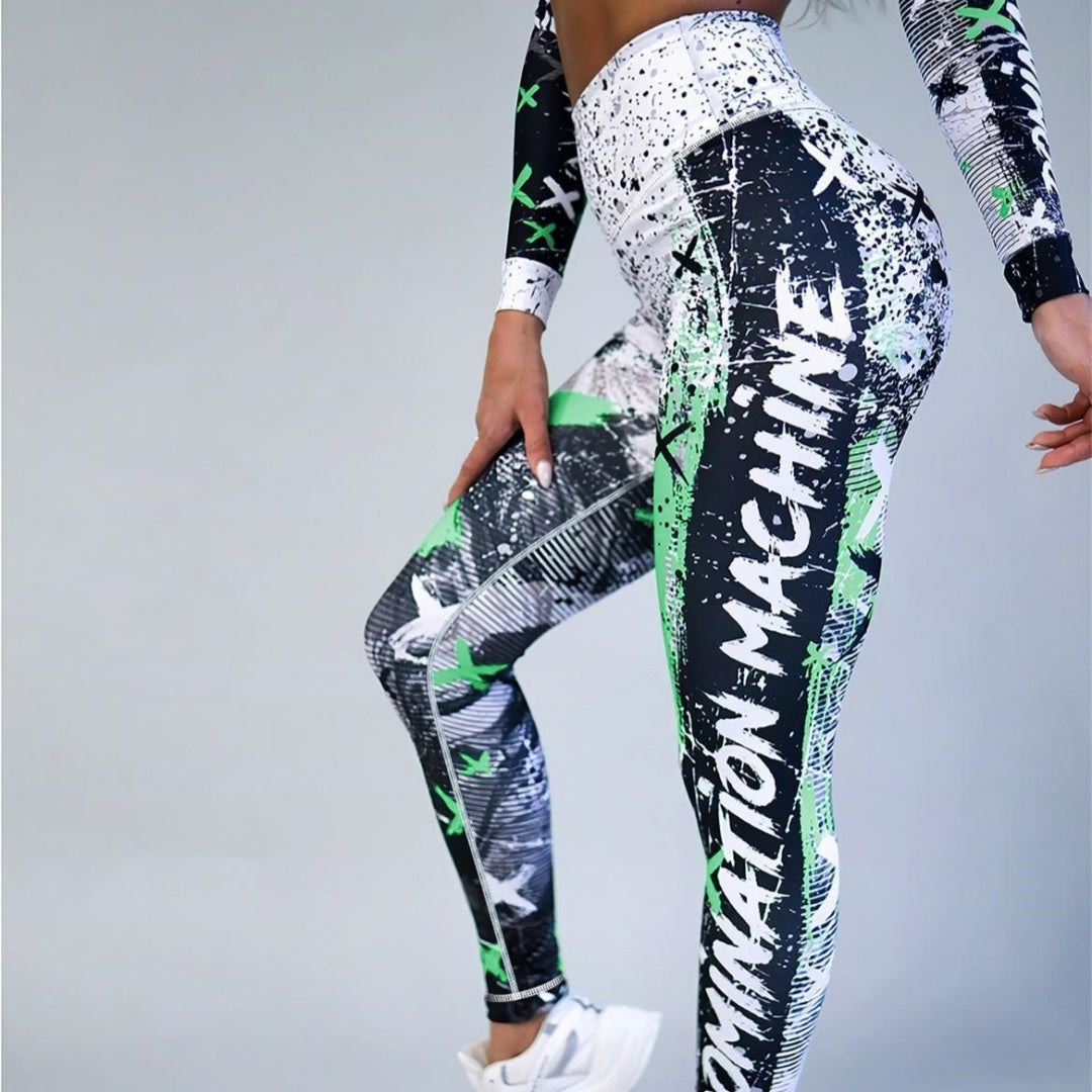 Leggings fitnes ajustados de cintura alta con estampado - 16 Diseños diferentes