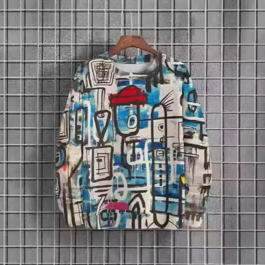 Polerón urbano unisex estampado pintado a mano – 10 diseños