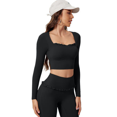 Conjunto deportivo mujer manga larga secado rápido yoga y running